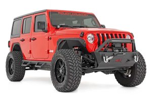 Jeep Wrangler JL Fender Delete Kit - Front + Rear - Rough Country - Black - '21-'24